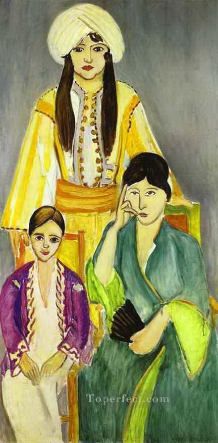 Tríptico Las Tres Hermanas Parte izquierda fauvismo abstracto Henri Matisse Pintura al óleo